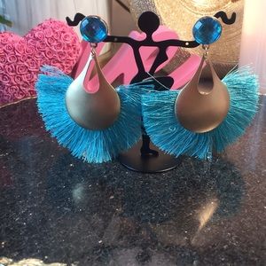 Turquoise Tassel Earrings
